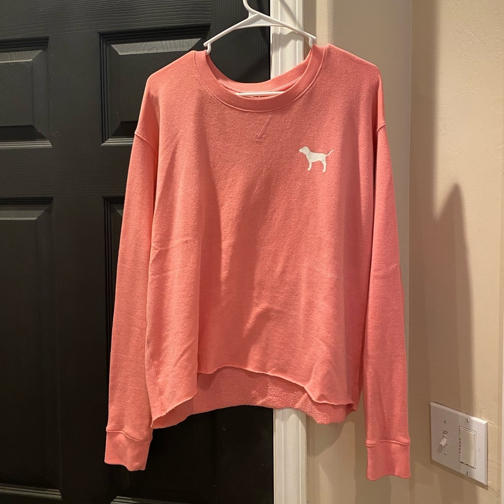 VS PINK raw hem sweatshirt